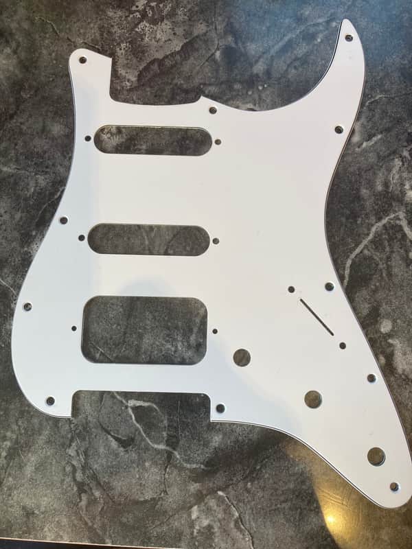 3-Ply White Pickguard For Lone Star or American Deluxe Stratocaster 11 Hole HSS Made In USA image 1