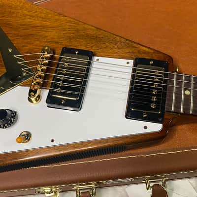 NEW! Gibson Custom 1958 Mahogany Flying V Reissue Electric Guitar - Antique Natural, VOS - WOW - Authorized Dealer - Only 6.4lbs! - G07539 image 2