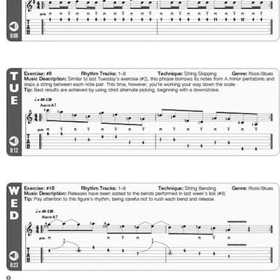 Guitar Aerobics - A 52-Week, One-Lick-Per-Day Workout Program for Developing, Improving & Maintaining Guitar Technique image 7