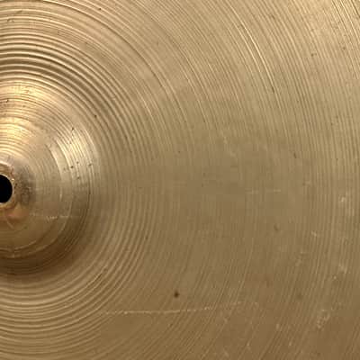 15" Zildjian A 1940s-50s Trans Stamp/Small Stamp Hi-Hat Cymbal Pair 874g/910g *Video Demo* image 4