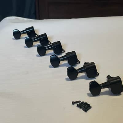 2020's Kramer Nightswan Baretta Series GOTOH Style 6 In Line LH Black Tuners Tuning Pegs image 1
