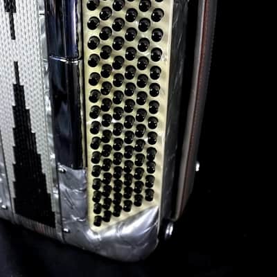 Silvio Soprani Piano Accordion 1940s - Grey Pearlescent image 7