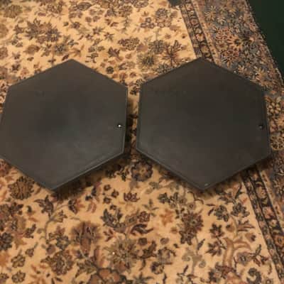 pair of genuine vintage Simmons SDS  pads 1985 Black image 2