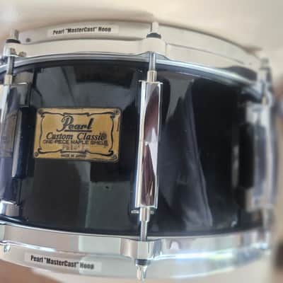 Pearl Custom Classic 6.5x14" One-Piece Solid Maple Snare Drum with Chrome Hardware 1990s - Arctic White Lacquer image 2