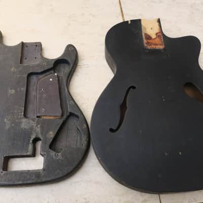 2 x vintage guitar bodies : Hofner 172  1963  & Holow body image 1