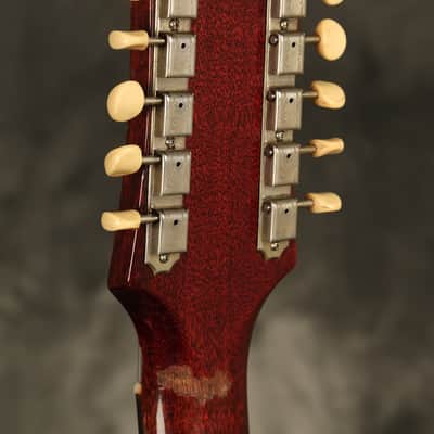 1966 Gibson B-45-12 string Dreadnought flattop acoustic Cherry Sunburst image 17