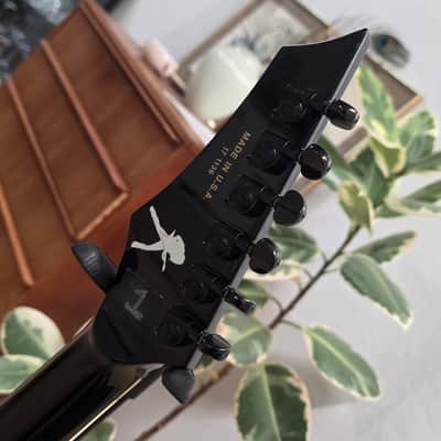 Dean Dave Mustaine Signature Flying King V VMNT Artist Owned, Signed and Tour Stage Played By Dave! USA Custom Shop Black Megadeth Terminated Graphic Artwork - Post Malone GQ Interest Pre-Gibson era image 12