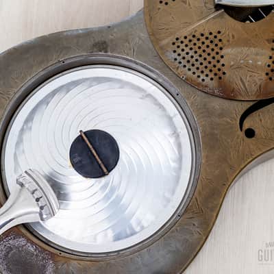 1931 National Sears, Roebuck & Co. Duolian Vintage Single Cone Resonator Frosted Duco w/ Case image 19