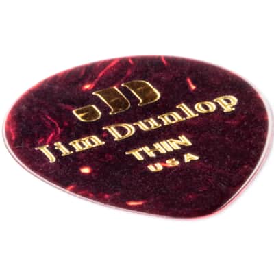 485P05TH Genuine Celluloid Teardrop Écaille Thin x12 Dunlop image 3