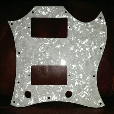 "Allparts" Gibson SG WHITE Pearloid Pickguard MODIFIED image 2