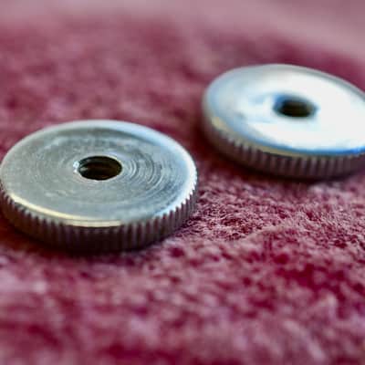 Vintage 1960's 1970's Gibson ABR-1 Bridge Thumbwheels - Chrome Finish - Les Paul Goldtop ES-335 image 4