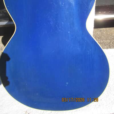 National Archtop Electric Guitar, 1956, Blue Finish, Kluson Tuners.SSC, image 12