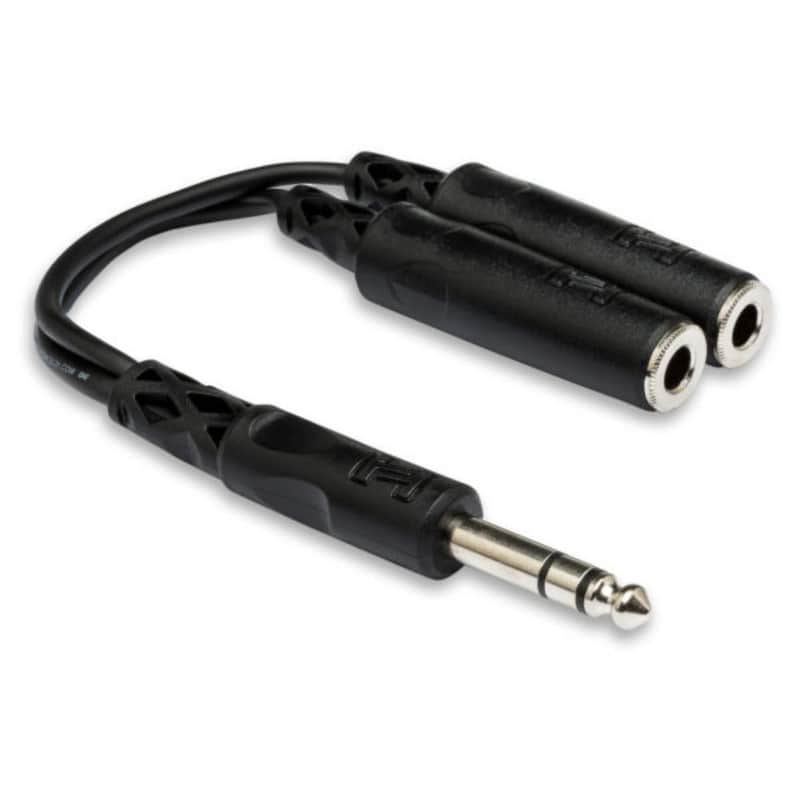 Hosa Audio Adapter Y Cable | 1/4" TRS to Dual 1/4" TRS Female image 1