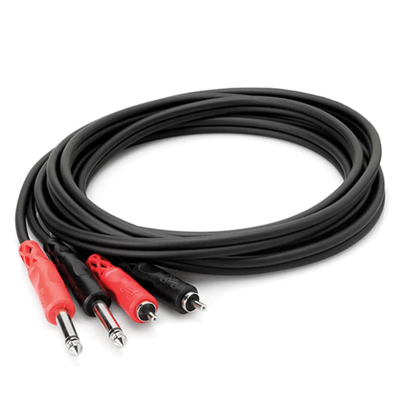 Hosa CPR206 CPR206 Dual 1/4" TS to Dual RCA Stereo Interconnect - 6 Meter image 1