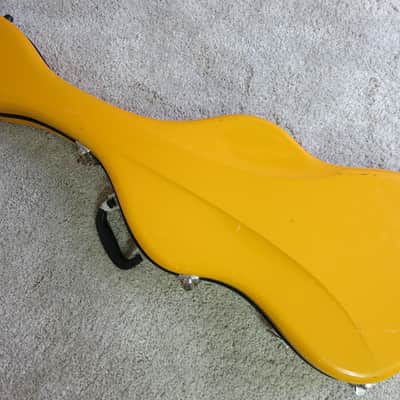 Eastman Fiberglass Guitar Case Yellow 39X14X3 Fits Fender Gibson Ibanez Telecaster Strats Les Paul image 1