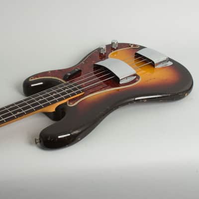 Fender Precision Bass Solid Body Electric Bass Guitar (1961), ser. #61838, original brown tolex hard shell case. image 7