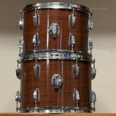 1970's Ludwig Mahogany Cortex Pro Beat 3-Ply Drum Kit 14x24 16x18 16x16 10x14 9x13 Maple image 21