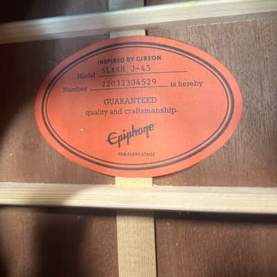 Epiphone Slash J-45 Acoustic Guitar w/Case image 10