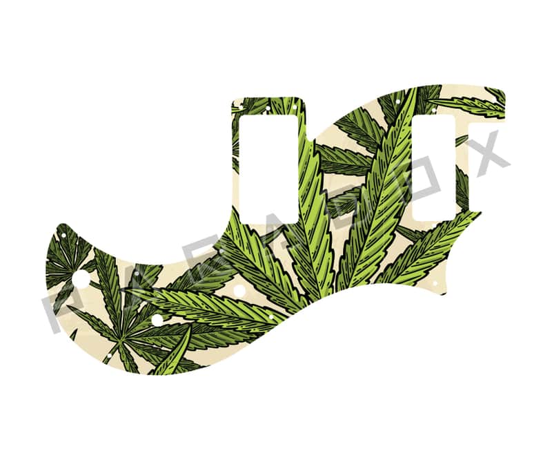 Custom Pickguard For 2020 - 2024 Made in America PRS S2 Vela Type-D Single-coil - Cannabis Leaf Graphic .090" image 1