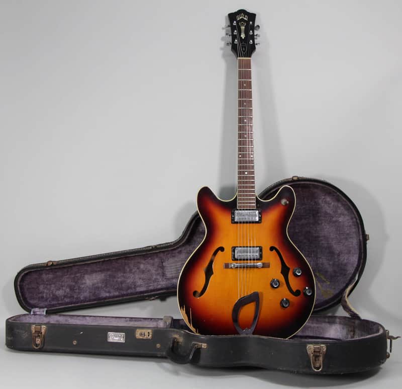 1966 Guild Starfire IV Sunburst Finish Vintage Electric Guitar w/OHSC image 1