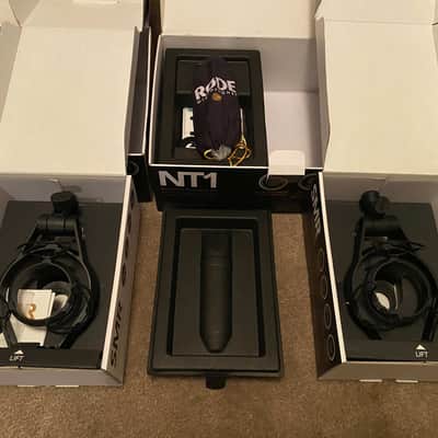 A Pair of RODE NT-1 KIT with Shockmount and Pop Filter 2010s - Black image 4