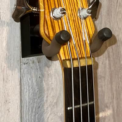 1979 Alembic Series 1, 4 String Bass, Stunning Natural Zebra Wood, LED Fret Lights, Very Nice Bass ! image 8