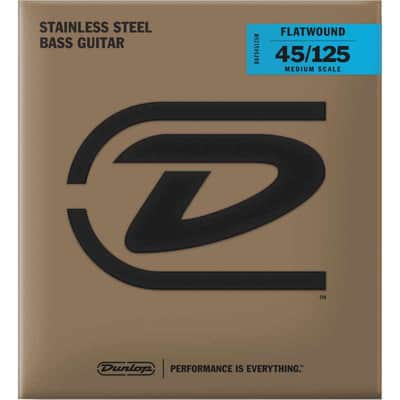 Dunlop DBFS45125M Filets plats medium scale 5 cordes 45-105 image 1