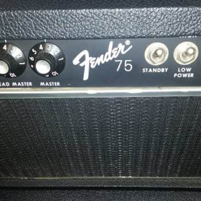 1980 Fender 75 Tube Amp Head w/ Matching 410 Speaker Cabinet image 3