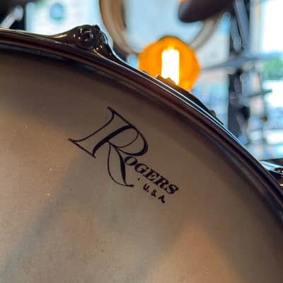 VINTAGE 1960's Rogers 5x14 Chrome over Brass Dynasonic image 8