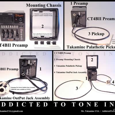 Takamine DIY UpGrade Kit CT4BII Preamp / TP0808C Output Jack Assembly / TP0821 Preamp Mounting Frame / TP0807 Palathetic Pickup image 2