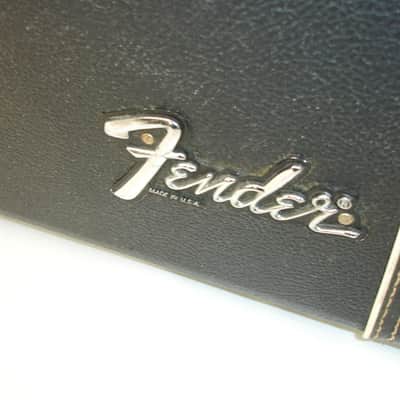 Vintage Fender Mustang Electric Guitar Case, Black with Oxblood Interior image 3