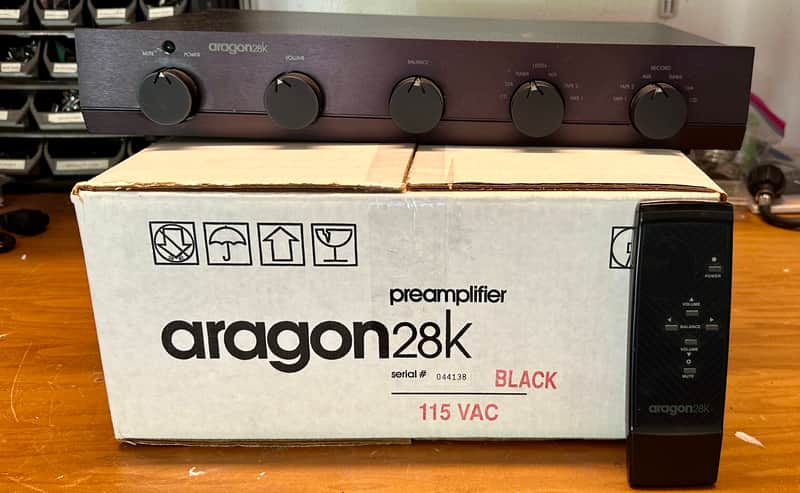 Aragon 28K Preamplifier (Mondial Era) 1998 - Black with Original Box & Remote