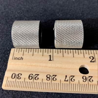 Chrome Push-On Knobs (2) for Guitar Pedals and Amps with narrow 5mm shafts image 3