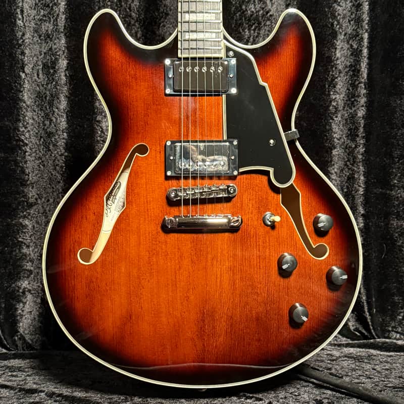 D'Angelico Premier DC Brown Burst With Free Gig Bag image 1