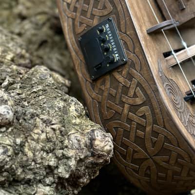Hurdy-Gurdy With Pickup - 24 Keys - 6 string - Ukrainian Lira Hurdy Gurdy Electric Acoustic Excellent New image 8