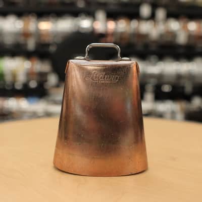 Vintage Ludwig Gold Tone Script Logo 5" Cowbell image 2
