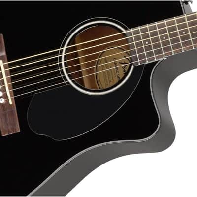 Fender CD-60SCE Dreadnought Cutaway Acoustic Electric Guitar, with 2-Year Warranty, Fishman Pickup and Preamp System, Black image 4