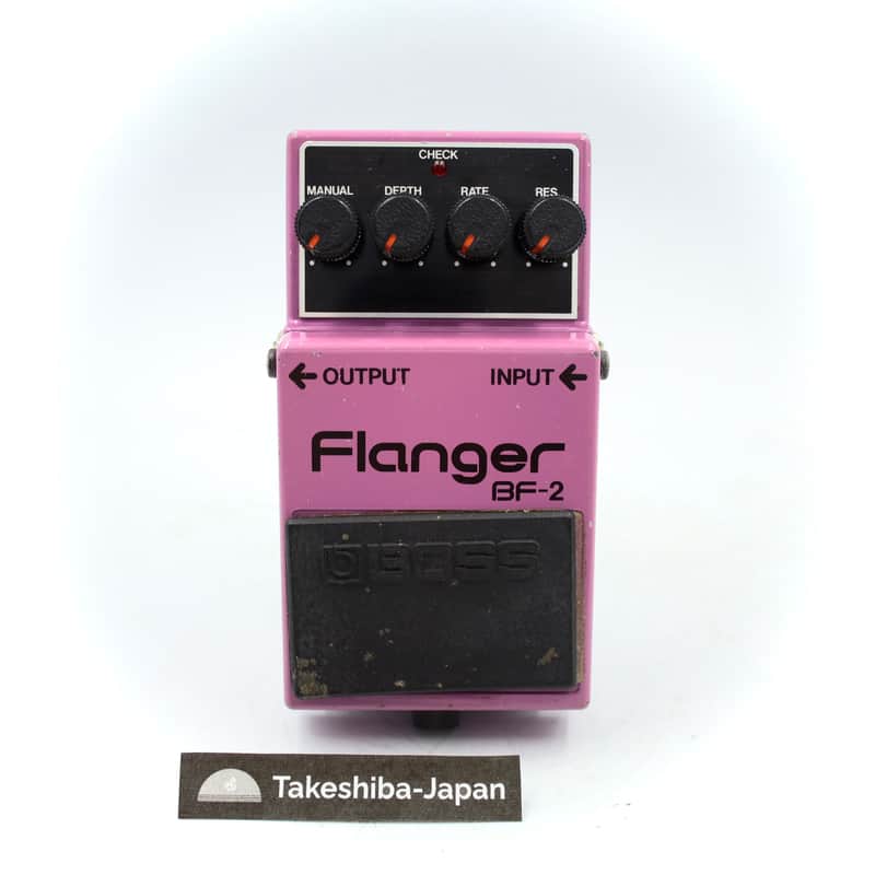 Boss BF-2 Flanger 1982 Made In Japan Black Label ACA Vintage Guitar Effect Pedal 142100 image 1