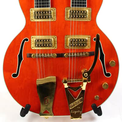 Gretsch G6120-6/12 Chet Atkins Nashville Double Neck Guitar MIJ Made In Japan Orange Rare! c 1997 image 6