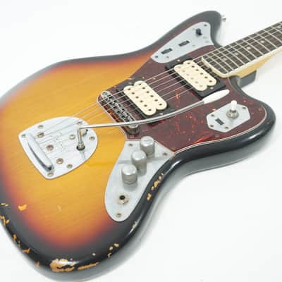 [SALE Ends June 22] Fender Kurt Cobain Road Worn Jaguar Sunburst Signature Model Lacquer Relic 2014 MEXICO image 3