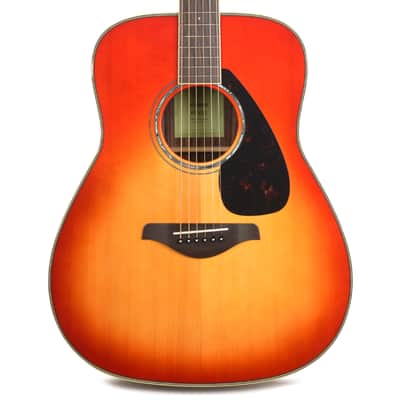 Yamaha FG830 Dreadnought Spruce/Rosewood Acoustic Guitar Autumn Burst image 2