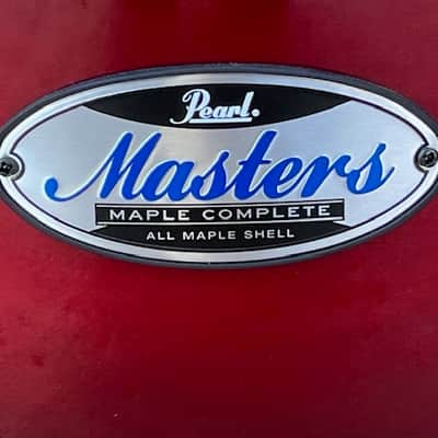 Pearl Masters Maple Complete 13"x9" Rack Tom W/ Super Hoop & Optimount - Red Burst Stripe image 2