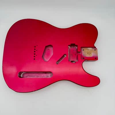 MJT Telecaster Body Alder Relic Nitro Raspberry mjt6572 image 2