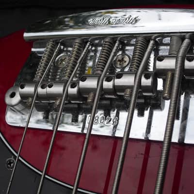 Musicman StingRay 5 string bass H 1993 Candy Red image 7