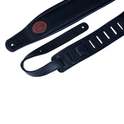 Levy's MSS2 Garment Leather Guitar Strap - Black image 2