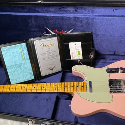 NEW! Fender Custom Shop Flamethrower Telecaster Custom - NOS - Modern Specs - Texas Special Pick-Ups - AAAA Flamed Neck - Shell Pink - Authorized Dealer - 7.5lbs - G07105 image 16