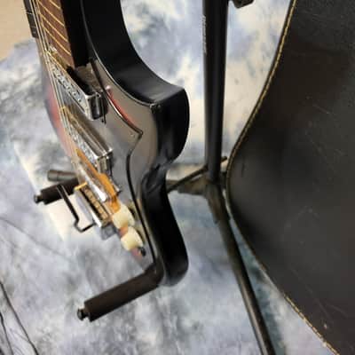 Vintage RARE 1965 Kawai made Prestige Solid Body Dual Pickup Pro Setup New Strings Original Deluxe Soft Shell Case image 6