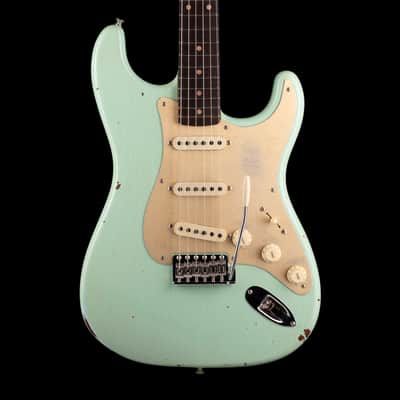 Fender Custom Shop Roasted 1960 Stratocaster Relic Birdseye Maple Aged Surf Green image 1