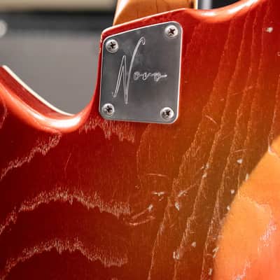 Novo Custom Miris P2 Semi-Hollow Electric Guitar - Faded Sparkling Burgundy with Gig Bag image 17