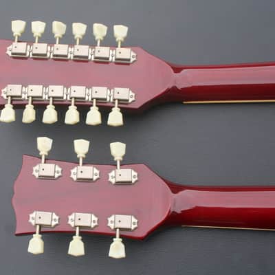 Burny  Jimmy Page Red RSG-140 Double Neck Guitar CIRCA 1992 Cherry Red image 21